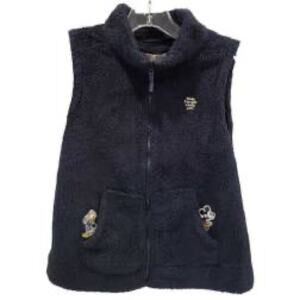 Disney & Uniqlo Partnership Youth Vest in Navy with Mickey Mouse and Donald Duck
